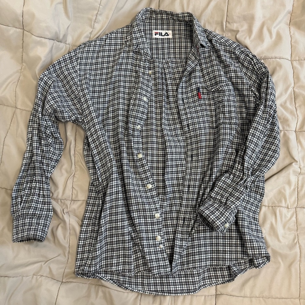 Fila Oversized Plaid Flannel